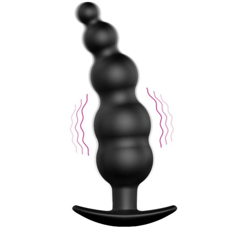 Pretty Love Anal Plug Silicone Extra Stimulation And 12 Vibration Modes Black | Niks.fi verkkokauppa