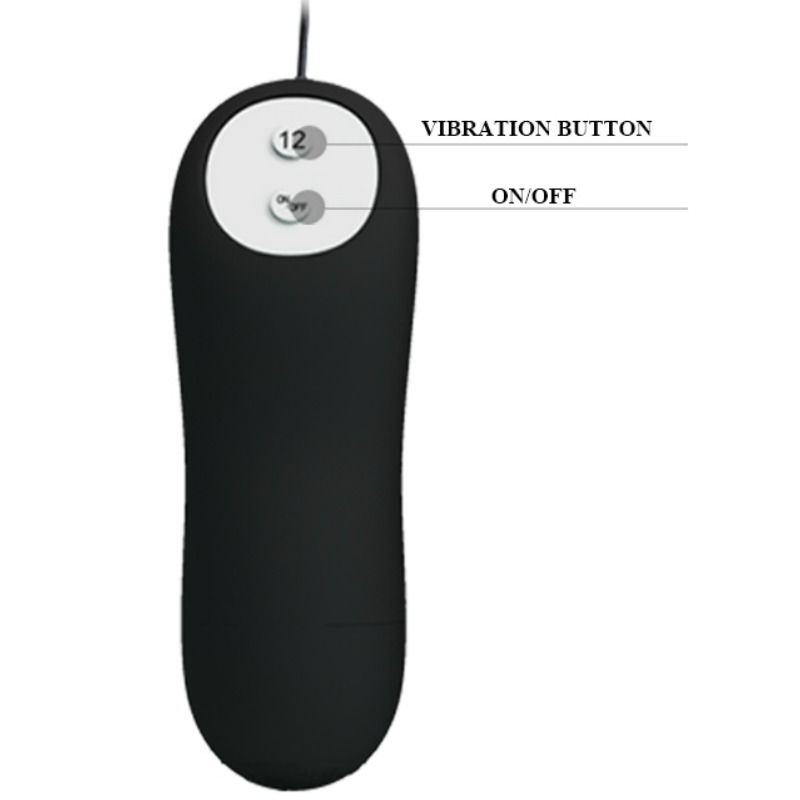 Pretty Love Anal Plug Anchor Form Silicone 12 Vibration Modes Black | Niks.fi verkkokauppa