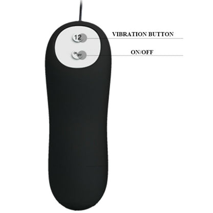 Pretty Love Anal Plug Anchor Form Silicone 12 Vibration Modes Black | Niks.fi verkkokauppa