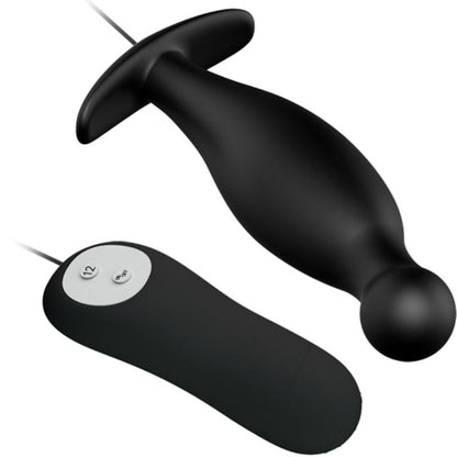 Pretty Love Silicone Anal Plug 12 Vibration Modes Black | Niks.fi verkkokauppa