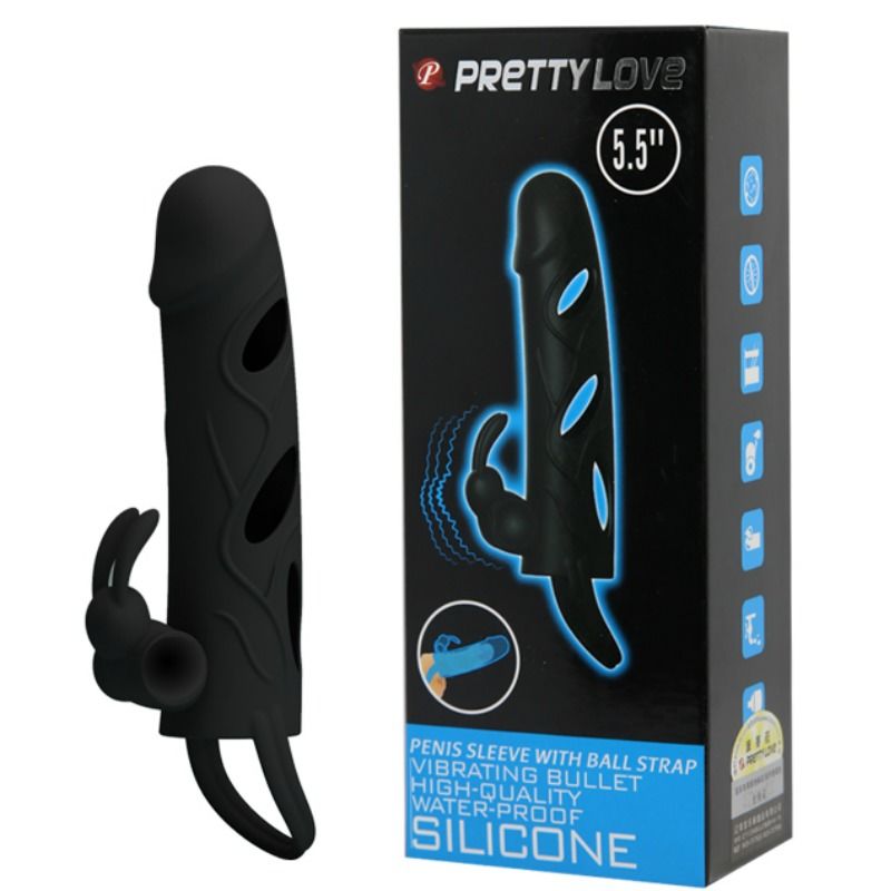 Pretty Love Silicone Cover With Vibration 14 Cm 1.0 | Niks.fi verkkokauppa