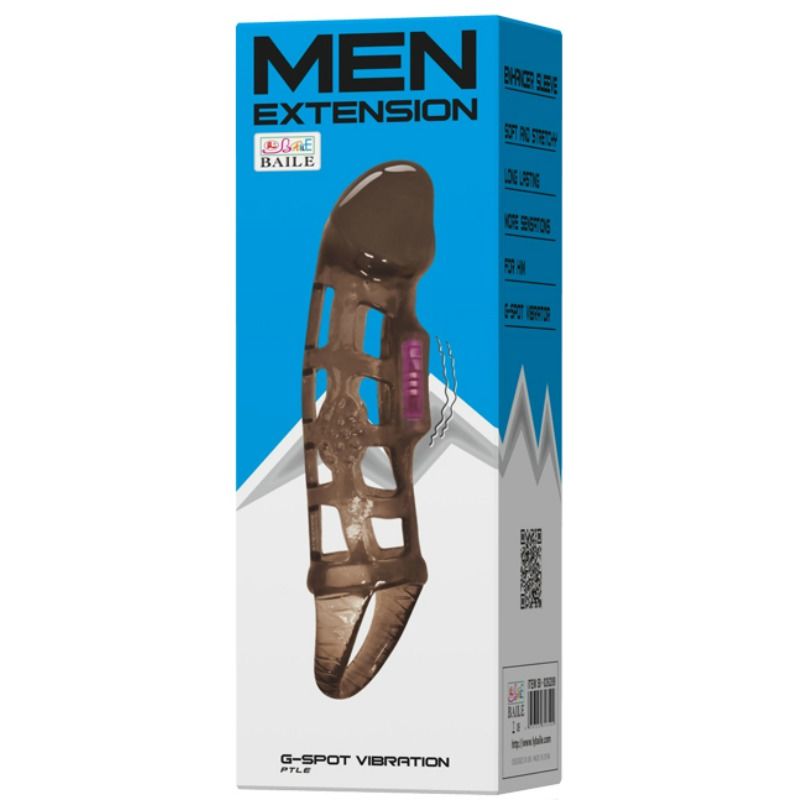 Baile Penis Extension Sleeve With Vibration And Strap 13.5 Cm | Niks.fi verkkokauppa
