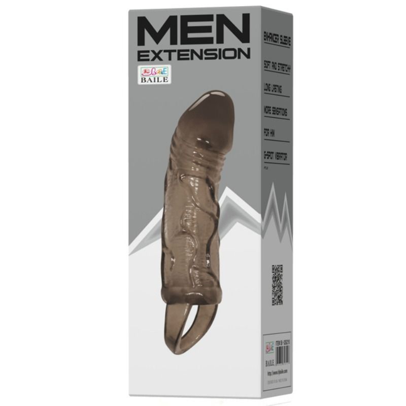 Baile Penis Extender Cover With Strap For Testicles Black 13.5 Cm | Niks.fi verkkokauppa