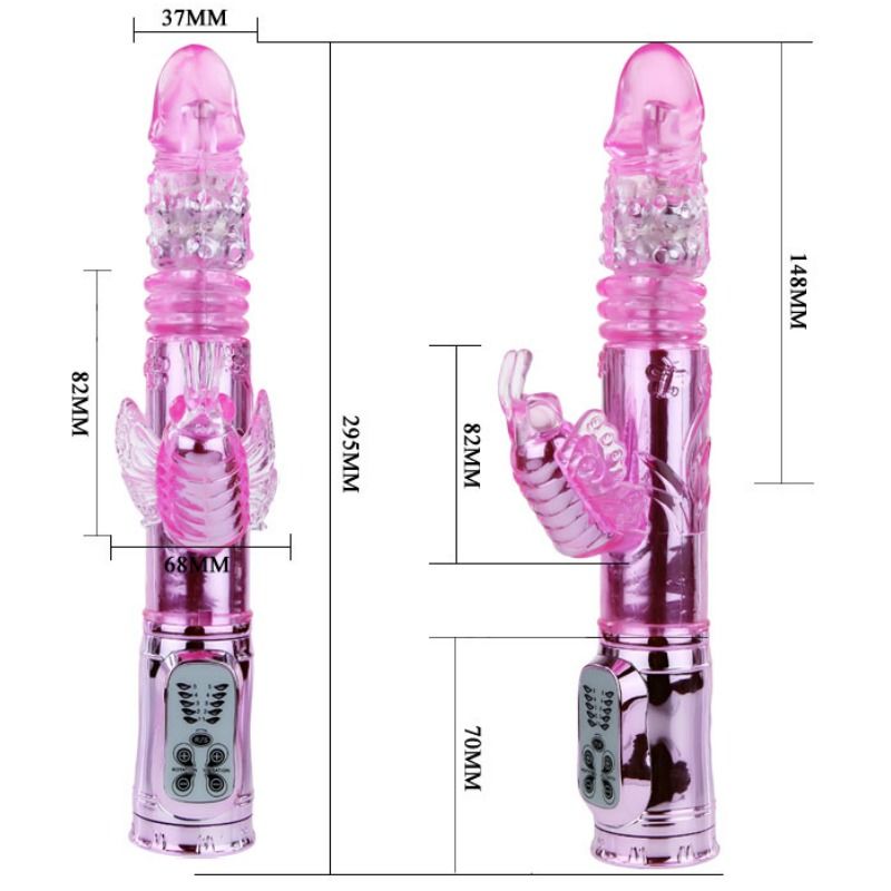 Baile Rechargeable Vibrator With Rotation And Throbbing Butterf Stimulator | Niks.fi verkkokauppa