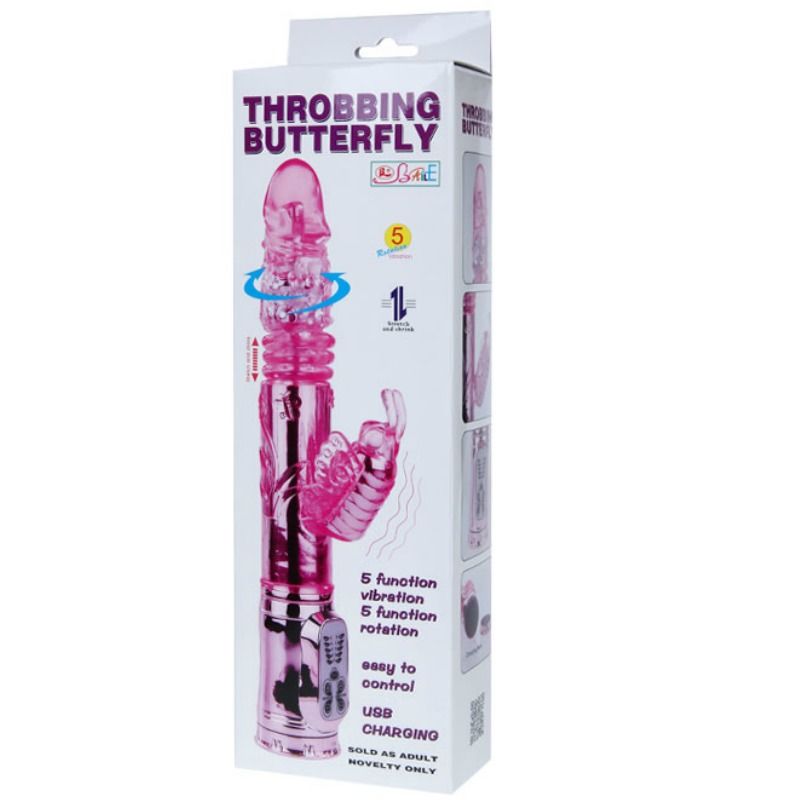 Baile Rechargeable Vibrator With Rotation And Throbbing Butterf Stimulator | Niks.fi verkkokauppa