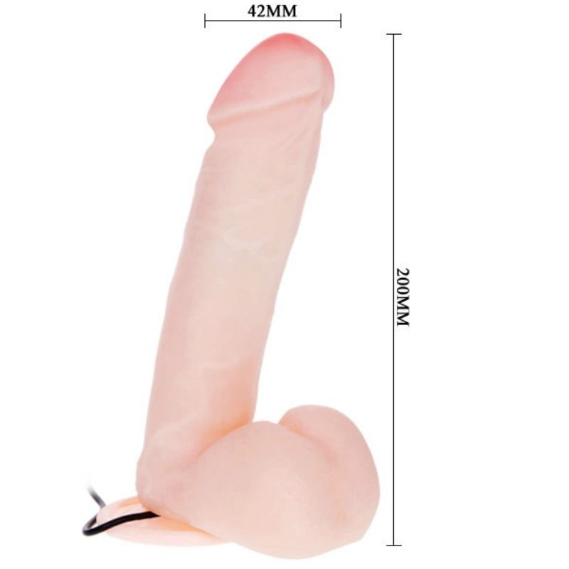 Baile Realistic Dildo With Vibration And Rotation 20 Cm | Niks.fi verkkokauppa