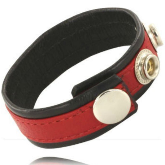 Leather Body Adjustable Leather Strap For Penis Red-Black | Niks.fi verkkokauppa