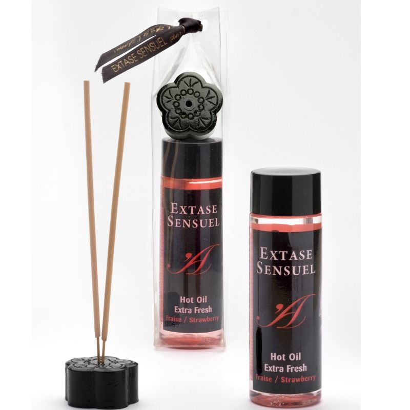 Extase Sensual Massage Oil With Extra Fresh Strawberry Effect 100 Ml | Niks.fi verkkokauppa