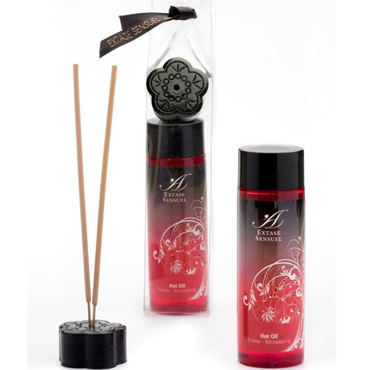 Extase Sensual Strawberry Heat Stimulating Oil 100 Ml | Niks.fi verkkokauppa