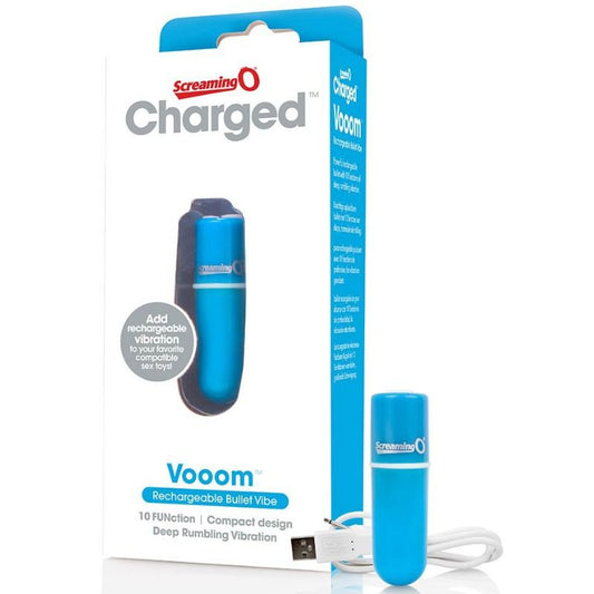 Screaming O Rechargeable Vibrating Bullet Vooom Blue | Niks.fi verkkokauppa