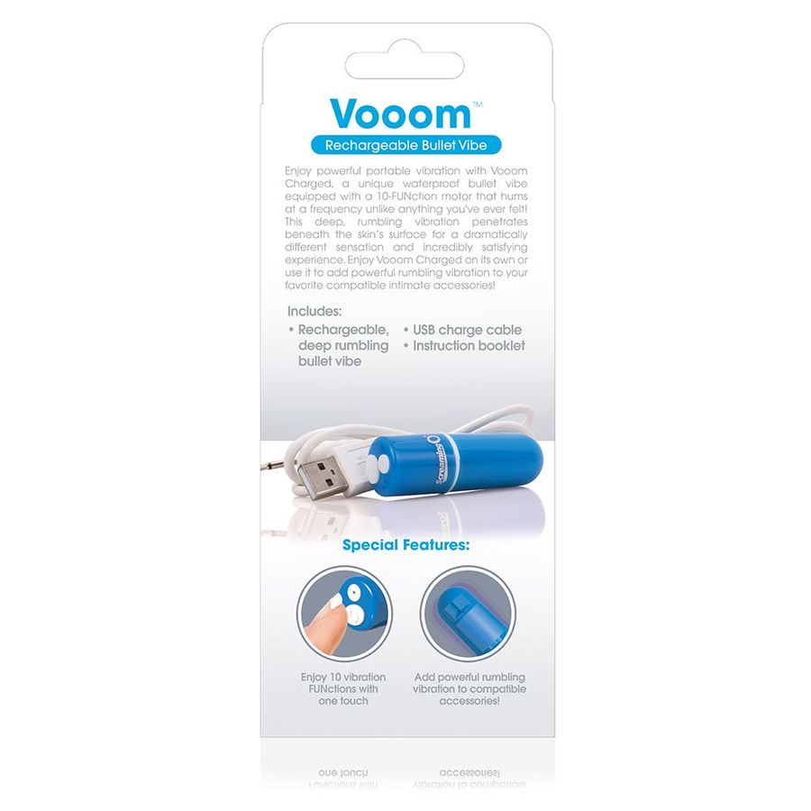 Screaming O Rechargeable Vibrating Bullet Vooom Blue | Niks.fi verkkokauppa