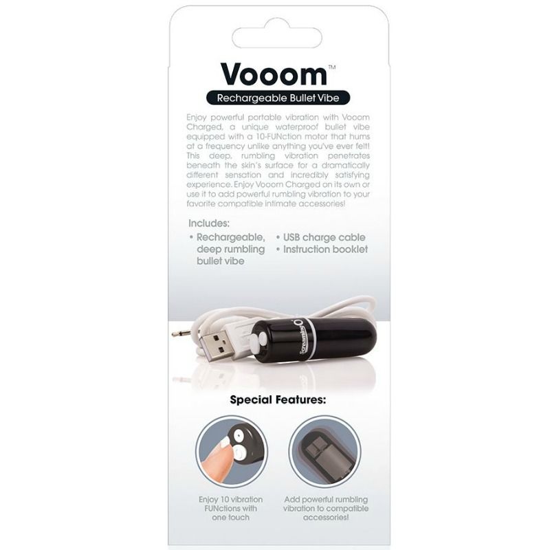Screaming O Rechargeable Vibrating Bullet Vooom Black | Niks.fi verkkokauppa