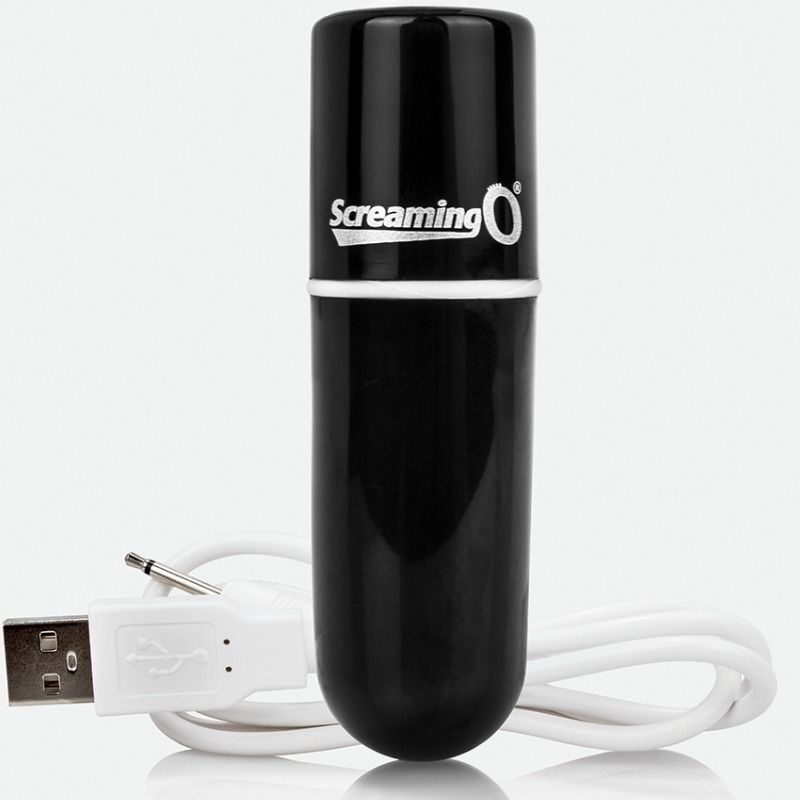 Screaming O Rechargeable Vibrating Bullet Vooom Black | Niks.fi verkkokauppa