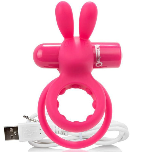 Screaming O Rechargeable Double Ring With Rabbit Hare Pink | Niks.fi verkkokauppa