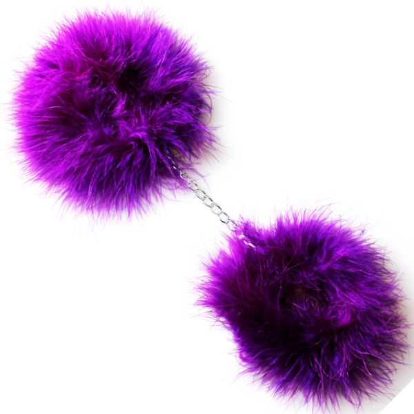 Secretplay Purple Marabou Handcuffs | Niks.fi verkkokauppa