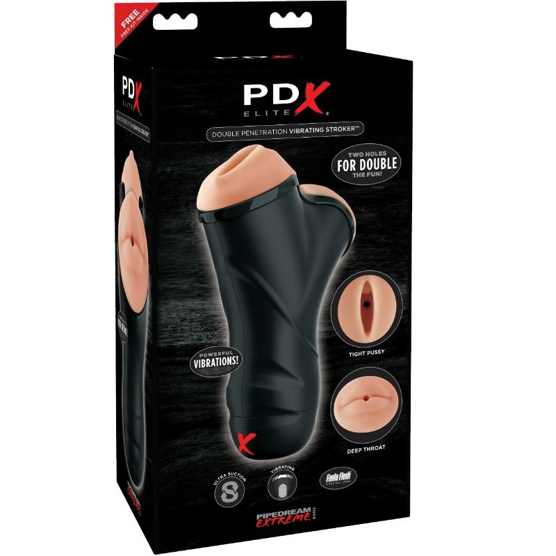 Pdx Elite Double Penetration Vibrating Stroker | Niks.fi verkkokauppa