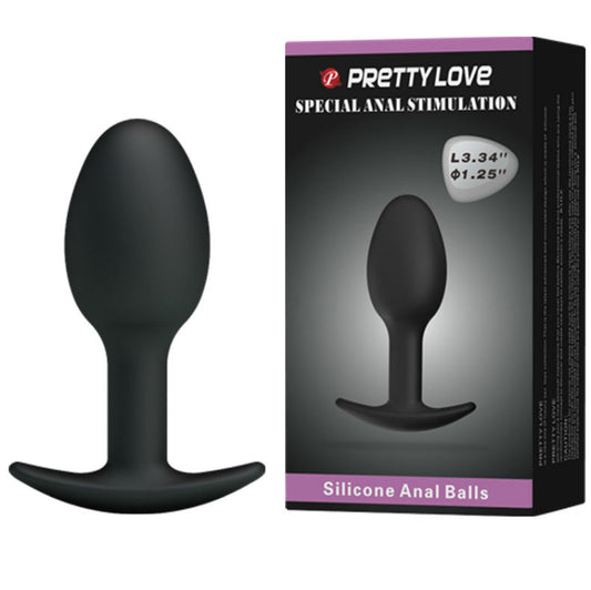 Pretty Love Silicone Anal Plug 6.5 Cm Black | Niks.fi verkkokauppa