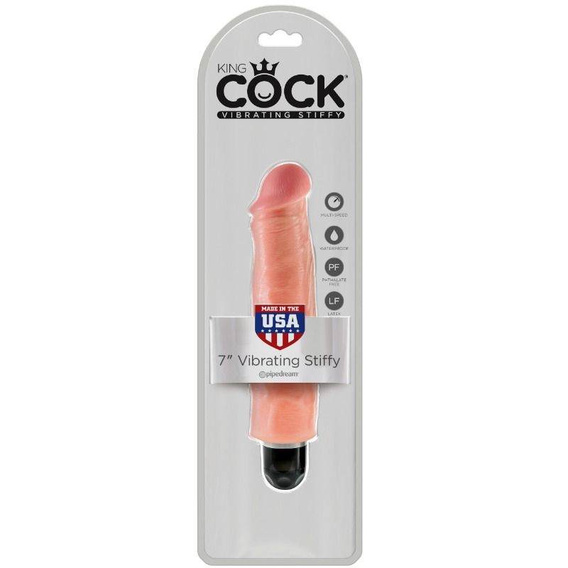 King Cock 17.8 Cm Vibrating Stiffy Flesh | Niks.fi verkkokauppa
