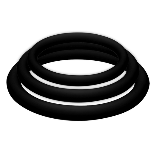 Joydivision Potenzduo Plus 3 Black Rings Set S, M, L | Niks.fi verkkokauppa