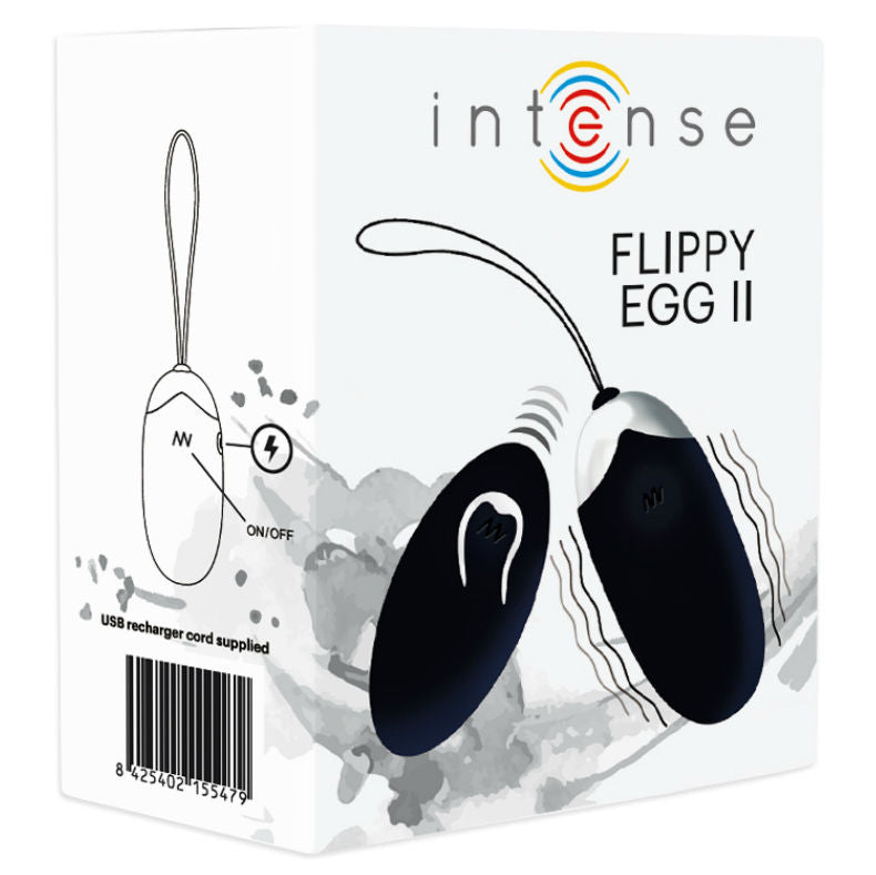 Intense Flippy Ii Vibrating Egg With Remote Control Black | Niks.fi verkkokauppa