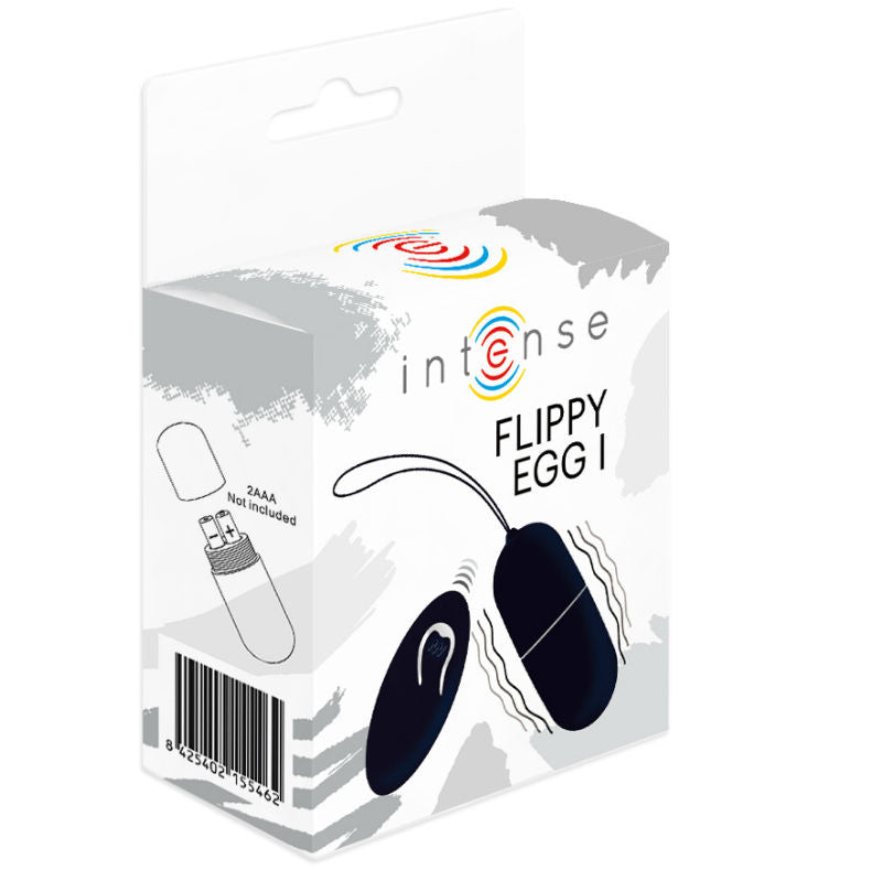 Intense Flippy I Vibrating Egg With Remote Control Black | Niks.fi verkkokauppa