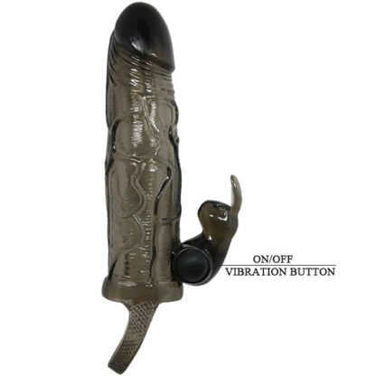 Baile Brave Man Penis Cover With Rabbit Black 16.5 Cm | Niks.fi verkkokauppa