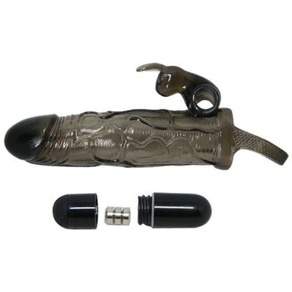 Baile Brave Man Penis Cover With Rabbit Black 16.5 Cm | Niks.fi verkkokauppa