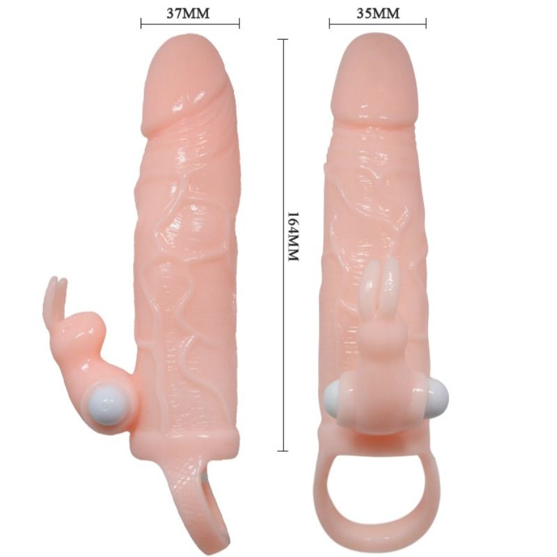 Baile Brave Man Penis Cover With Rabbit And Double Engine Flesh 16.5 Cm | Niks.fi verkkokauppa