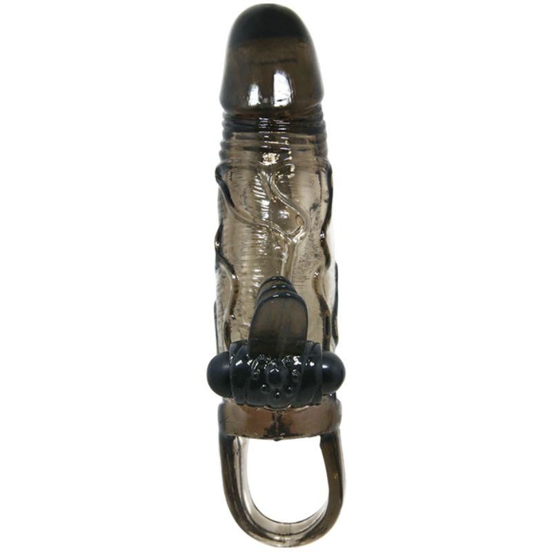 Baile Brave Man Penis Cover With Clit And Anal Stimulation Double Bullet Black 16.5 Cm | Niks.fi verkkokauppa