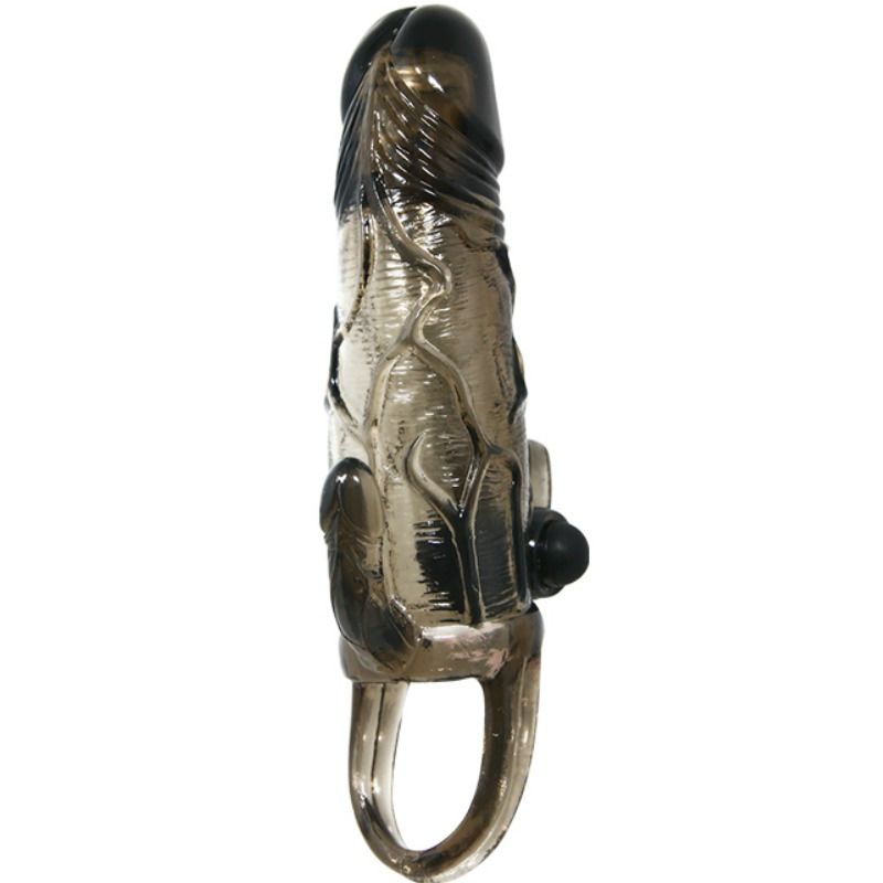 Baile Brave Man Penis Cover With Clit And Anal Stimulation Double Bullet Black 16.5 Cm | Niks.fi verkkokauppa
