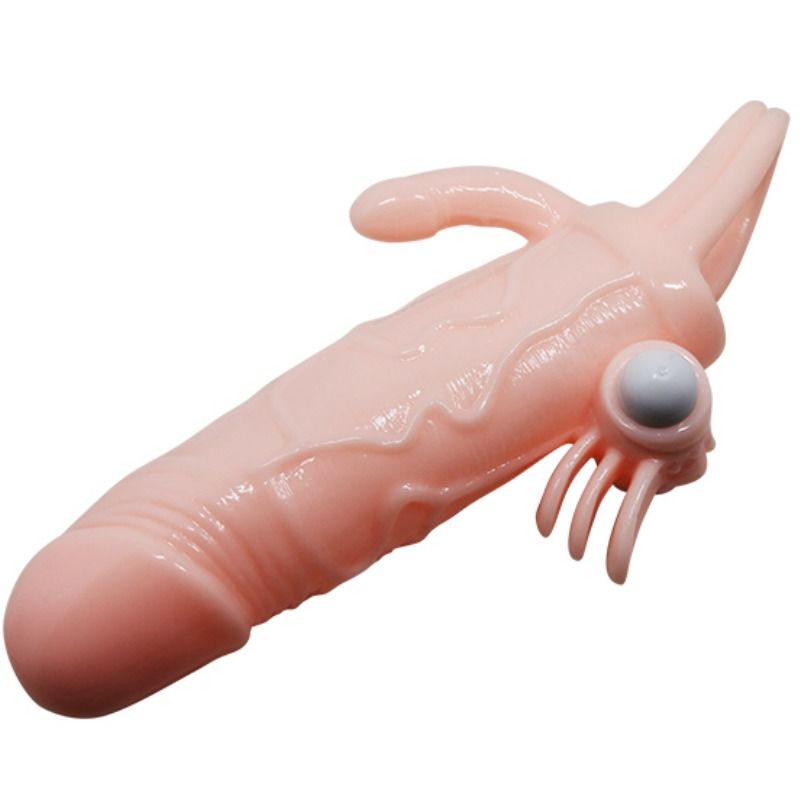 Baile Brave Man Penis Cover With Clit And Anal Stimulation Flesh 16.5 Cm | Niks.fi verkkokauppa