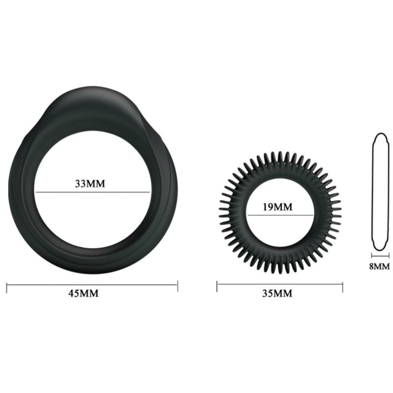 Baile Kit 2 Silicone Rings Ring Manhood | Niks.fi verkkokauppa