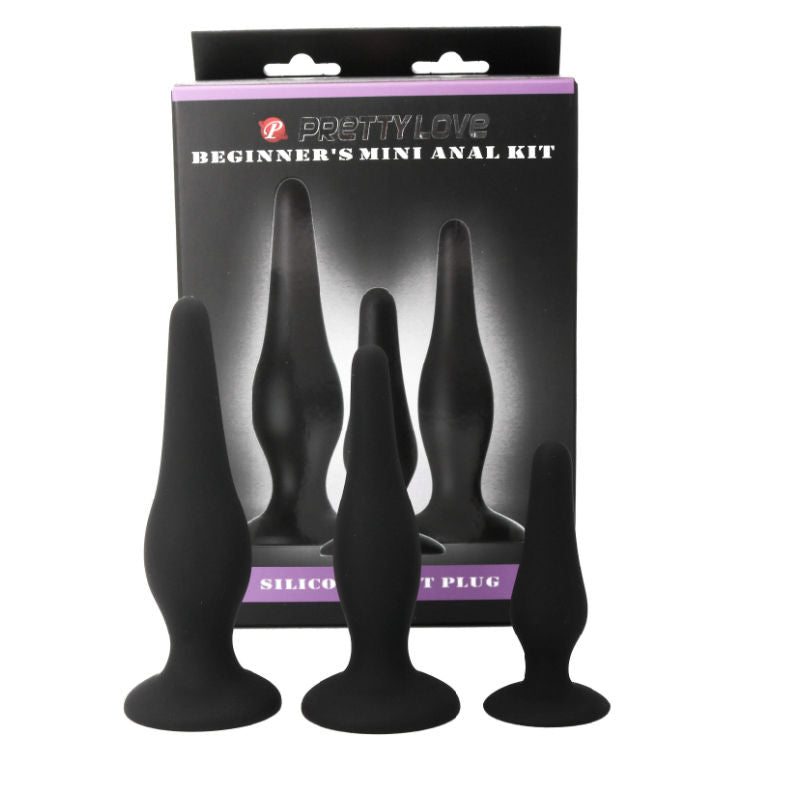 Pretty Love Anal Plugs Silicone Initiation Kit | Niks.fi verkkokauppa