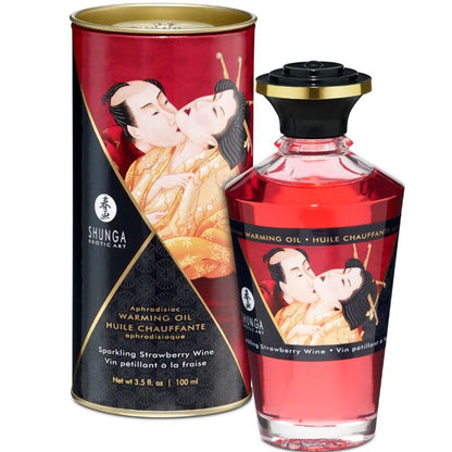 Shunga Strawberries And Cava Heat Effect Massage Oil 100 Ml | Niks.fi verkkokauppa