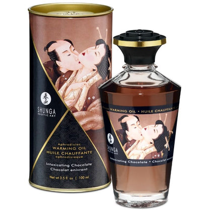Shunga Massage Oil With Heat Effect Intense Chocolate Flavor 100 Ml | Niks.fi verkkokauppa