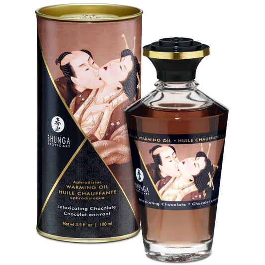 Shunga Massage Oil With Heat Effect Intense Chocolate Flavor 100 Ml | Niks.fi verkkokauppa