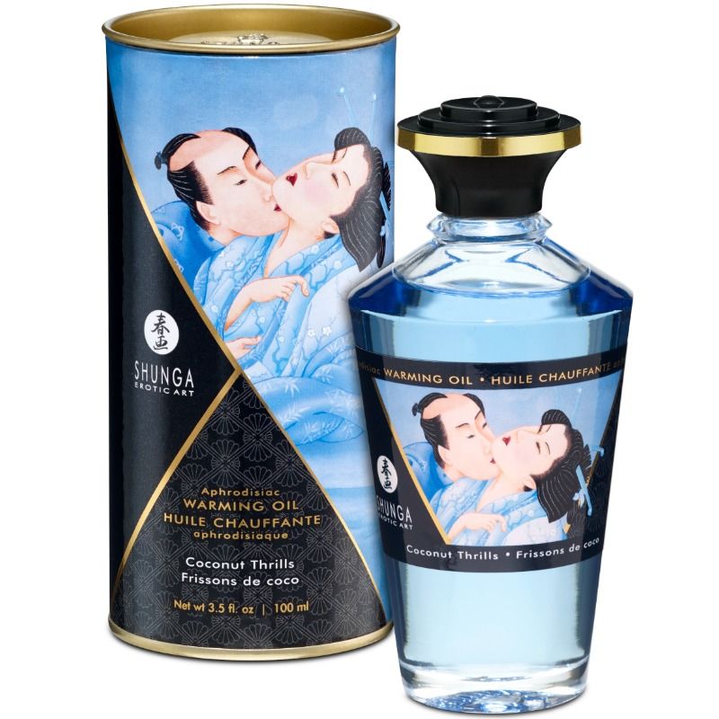 Shunga Coconut Flavor Heat Effect Massage Oil 100 Ml | Niks.fi verkkokauppa