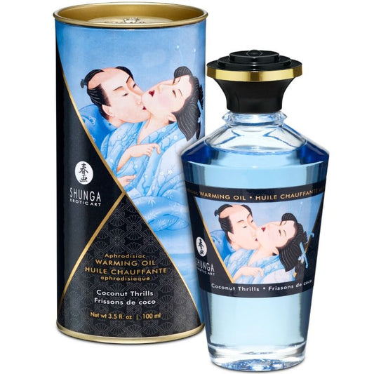 Shunga Coconut Flavor Heat Effect Massage Oil 100 Ml | Niks.fi verkkokauppa