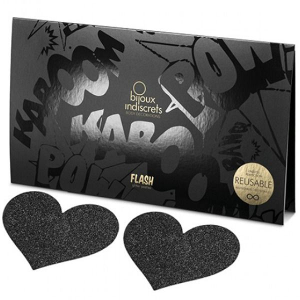 Bijoux Indiscrets Flash Black Heart Nipple Cuts | Niks.fi verkkokauppa
