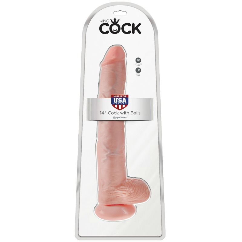 King Cock Dildo With Balls 35.6 Cm Flesh | Niks.fi verkkokauppa