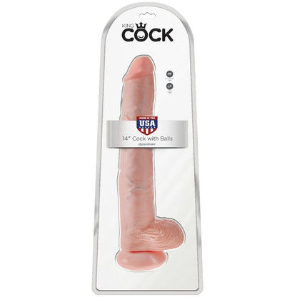 King Cock Dildo With Balls 35.6 Cm Flesh | Niks.fi verkkokauppa