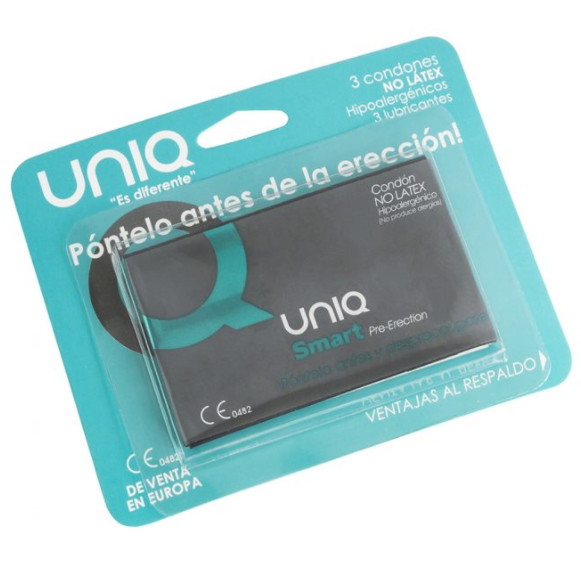 Uniq Smart Latex Free Pre-Erection Condoms 3 Units | Niks.fi verkkokauppa