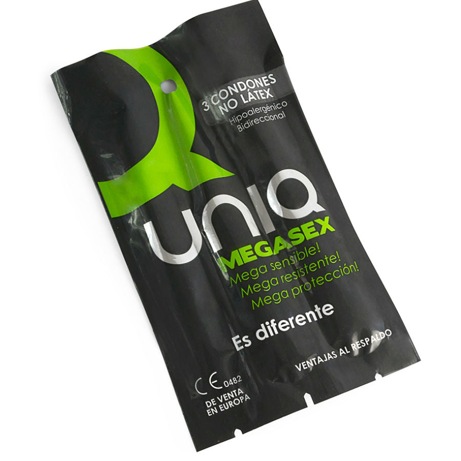 Uniq Megasex Latex Free Sensitive Condoms 3 Units | Niks.fi verkkokauppa