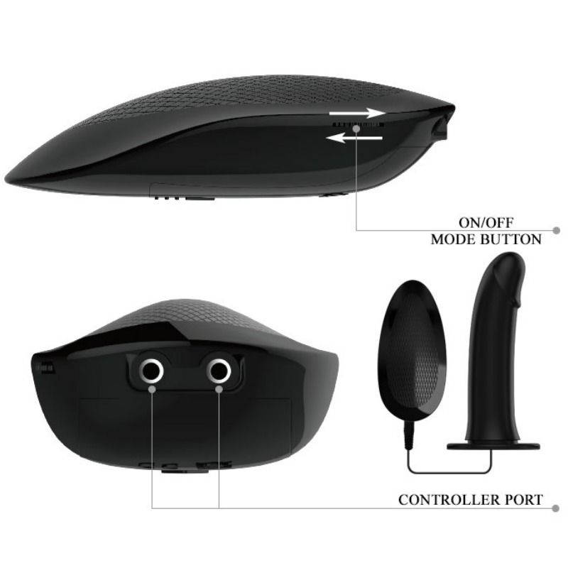 Pretty Love Vito Strap On With Hollow Dildo And Vibration 17.3 Cm | Niks.fi verkkokauppa