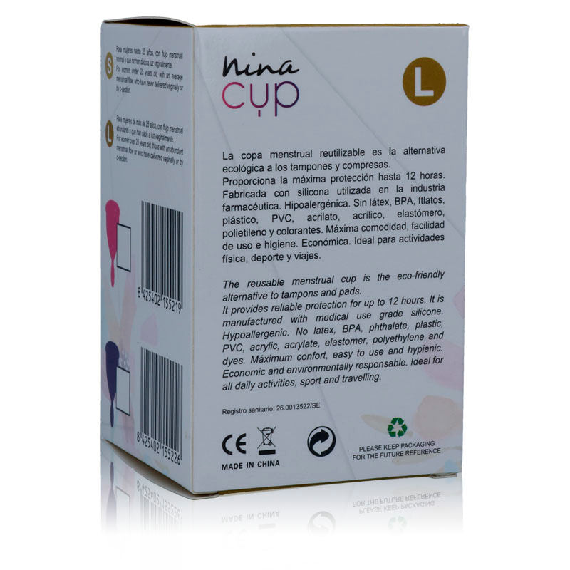 Nina Kikќ Menstrual Cup Pink Size L | Niks.fi verkkokauppa