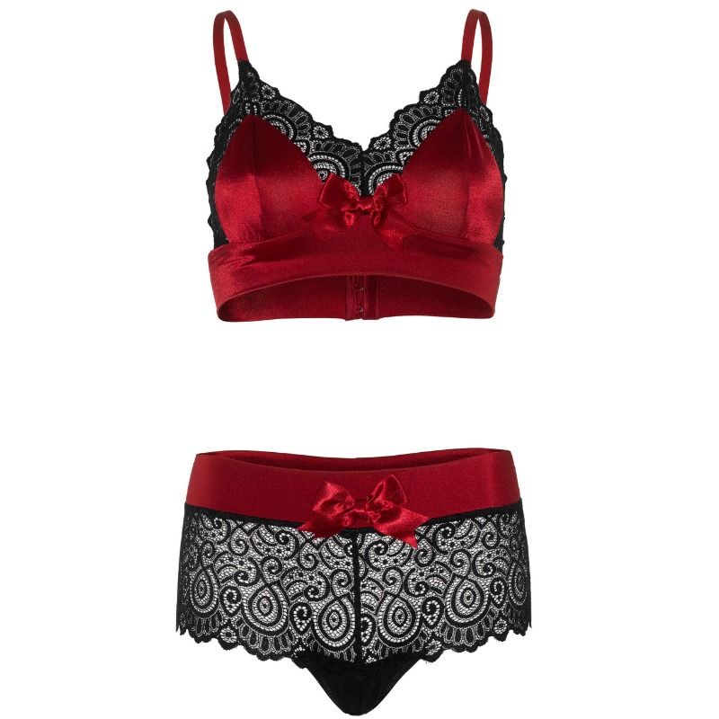 Leg Avenue 2 Pieces Set Black And Red S/M | Niks.fi verkkokauppa