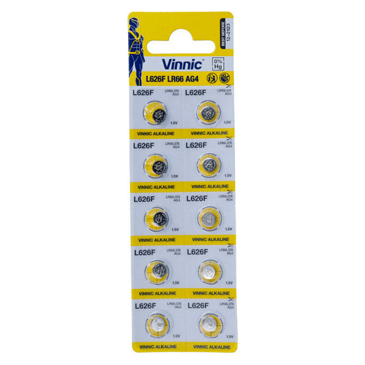 Vinnic Lr66 (Ag4) 10 Batteries | Niks.fi verkkokauppa