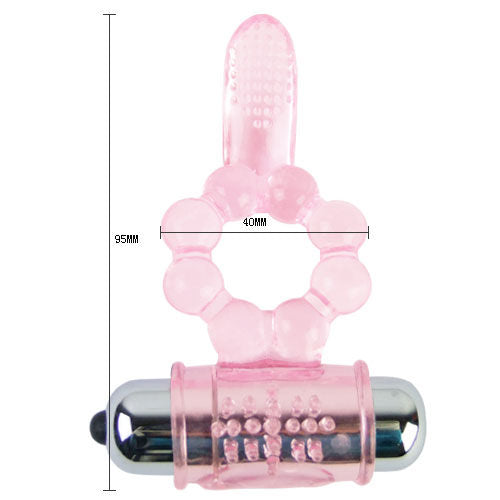 Baile Silicone Ring 10 Tongue Rhythms With Pink Vibration | Niks.fi verkkokauppa