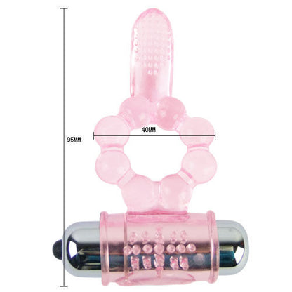 Baile Silicone Ring 10 Tongue Rhythms With Pink Vibration | Niks.fi verkkokauppa