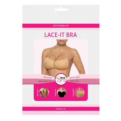 Bye-Bra Lace-It Enhancement Push-Up Beige Cup D | Niks.fi verkkokauppa